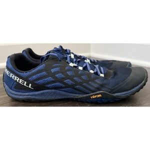 Merrell mens Trail Glove 4Trail Runner Vibram Barefoot Shoe Sneaker Sz 12 Blue